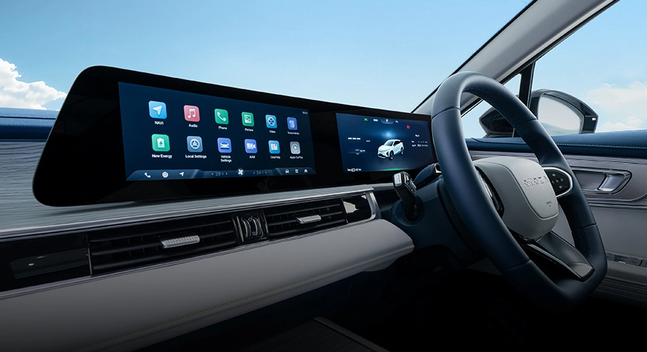 Layar Melengkung 3000R 24,6 inci dengan resolusi hingga 1920x720